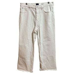 J.Crew Vintage‎ Wide-Leg Jean Women 31 White Excellent Button Fly